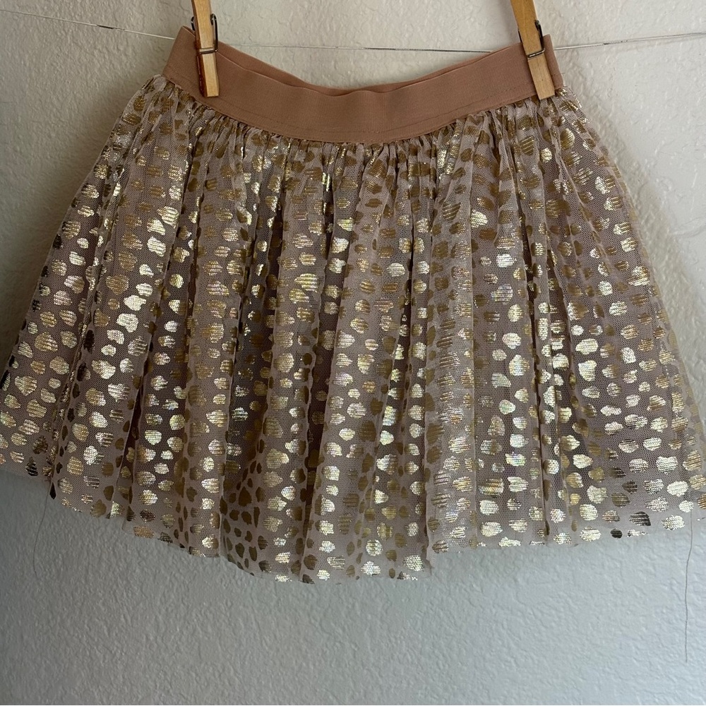 Fun gold sparkly layered tutu skirt